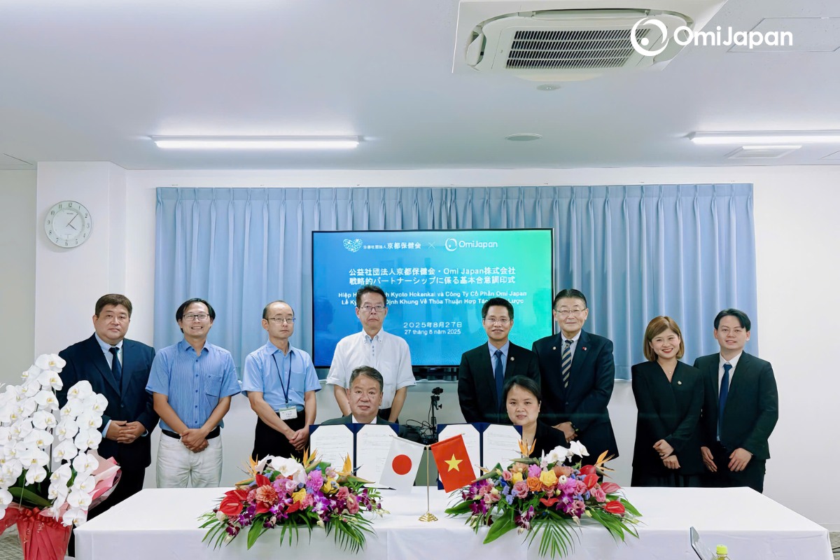 Omi Japan ký kết hợp tác chiến lược (MoU) với Kyoto Hokenkai thúc đẩy chuyển đổi số và hợp tác quốc tế trong lĩnh vực y tế và chăm sóc điều dưỡng